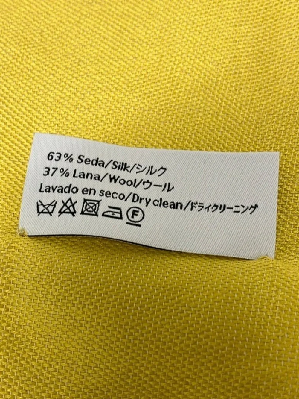 LOEWE Light Yellow Yellow Silk Wool Scarf